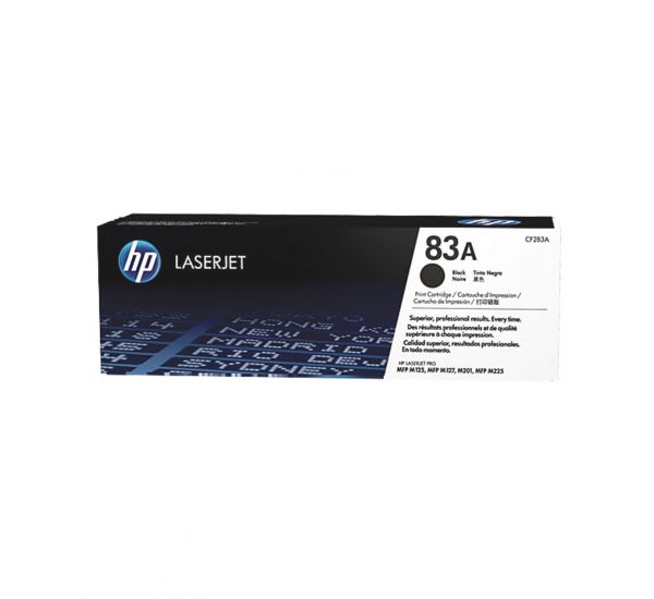 HP 83A Black Original LaserJet Toner Cartridge, CF283A