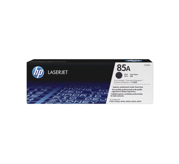 HP 85A Black Original LaserJet Toner Cartridge, CE285A
