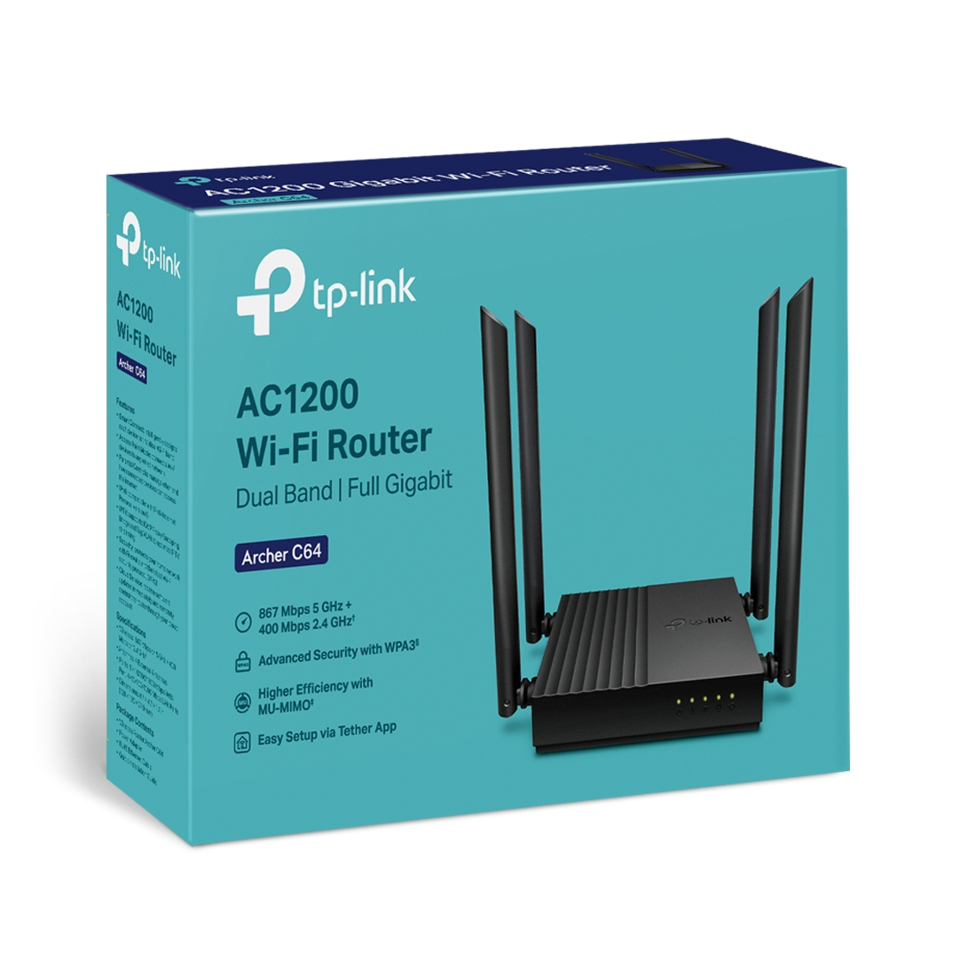 tp-link AC1200 Wi-Fi Router Dual Band _ Full Gigabit Archer C64_0001_Layer 6